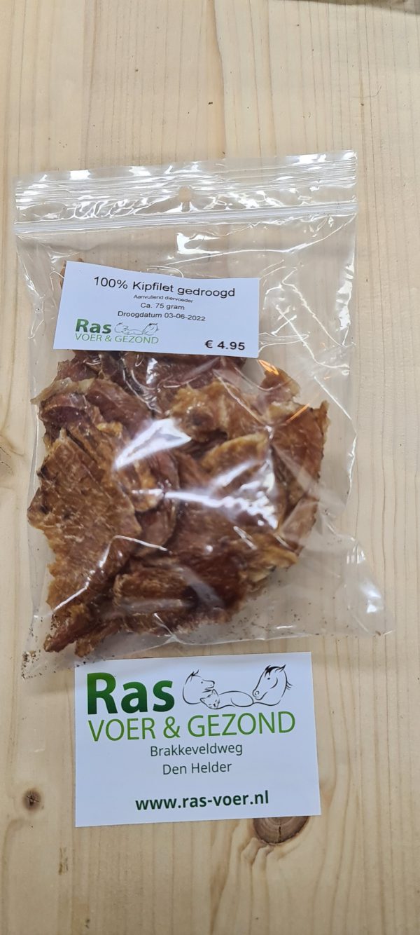 Kipfilet gedroogd 75gr